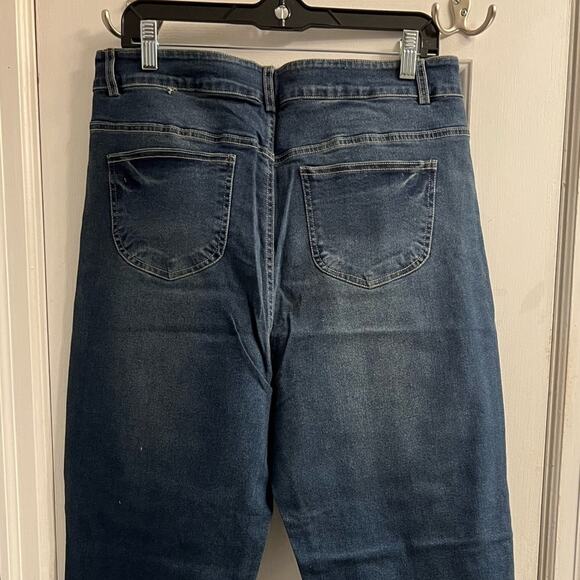 Last One! NWT High Waisted Skinny Blue Jeans Sz L - Picture 5 of 8